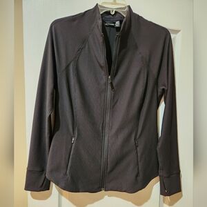 Athleta Salutation jacket. Brown, full zip, Size XL
